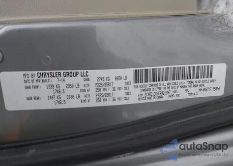 2014 Chrysler Town & Country Touring-L from USA, damaged, VIN 2C4RC1CG5ER421397